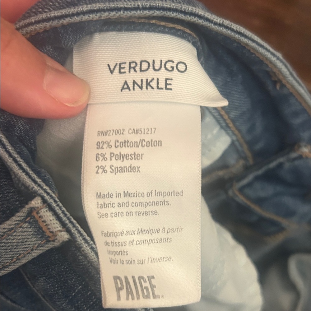 PAIGE Verdugo Ankle Cropped Jeans - Blue - Picture 4 of 4